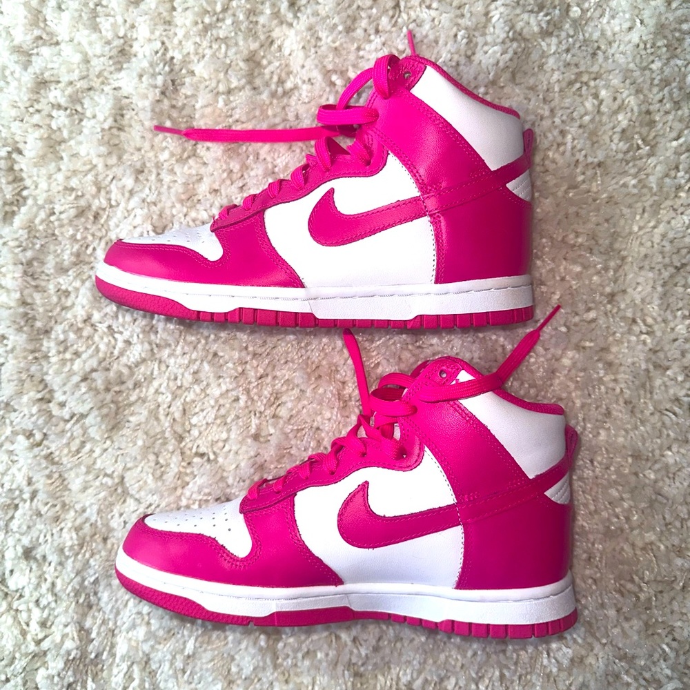 Nike women’s high top dunk “prime pink”